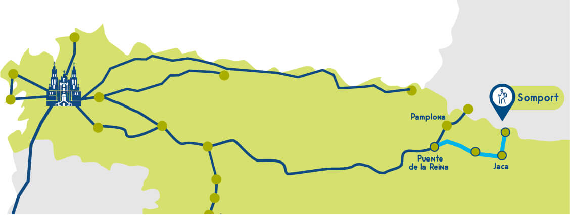 アラゴンの道ルートマップ