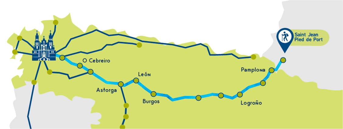 Camino Frances Route Planner Stages Map French Way Pilgrim