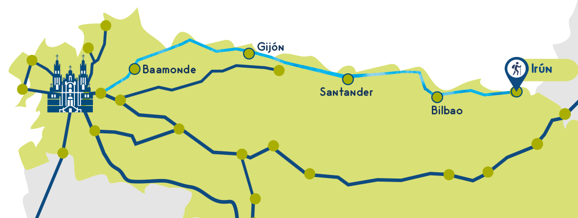 Landkarte Weg im Norden