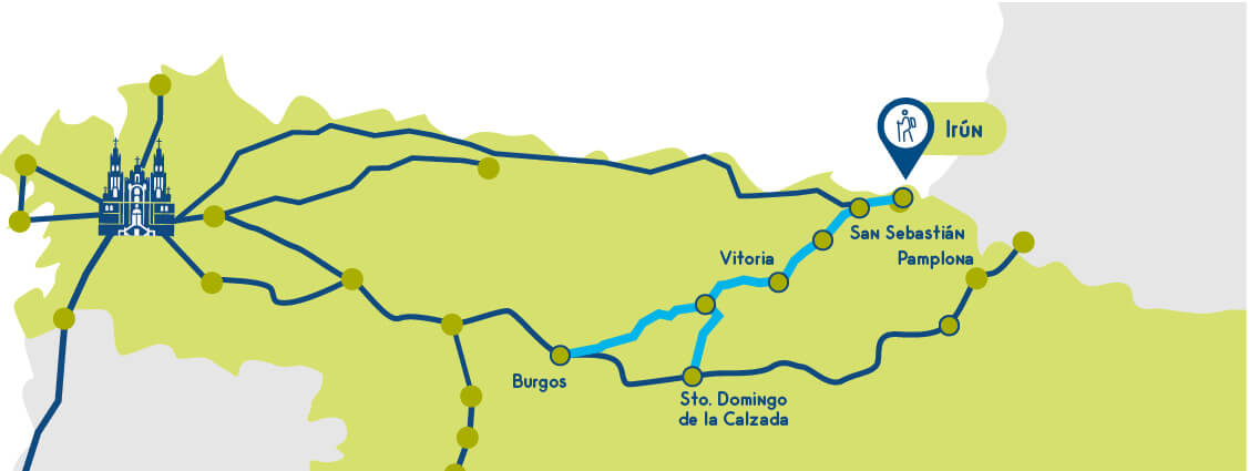 Mappa cammino Basco
