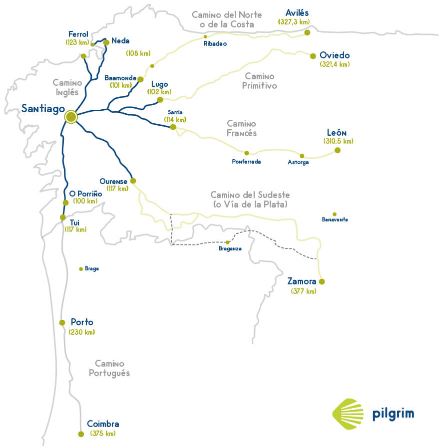 Ultimi 100 km a piedi Cammino di Santiago