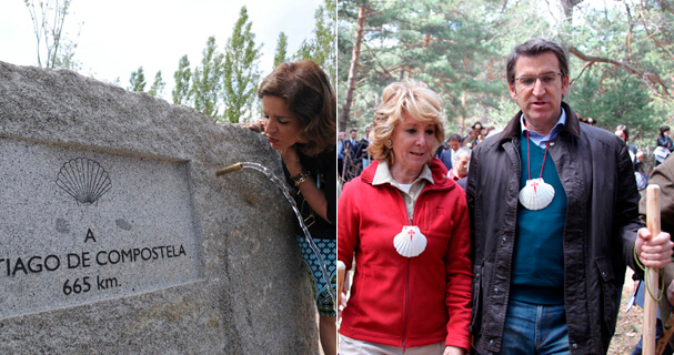 Ana Botella y Esperanza Aguirre en el Camino de Santiago