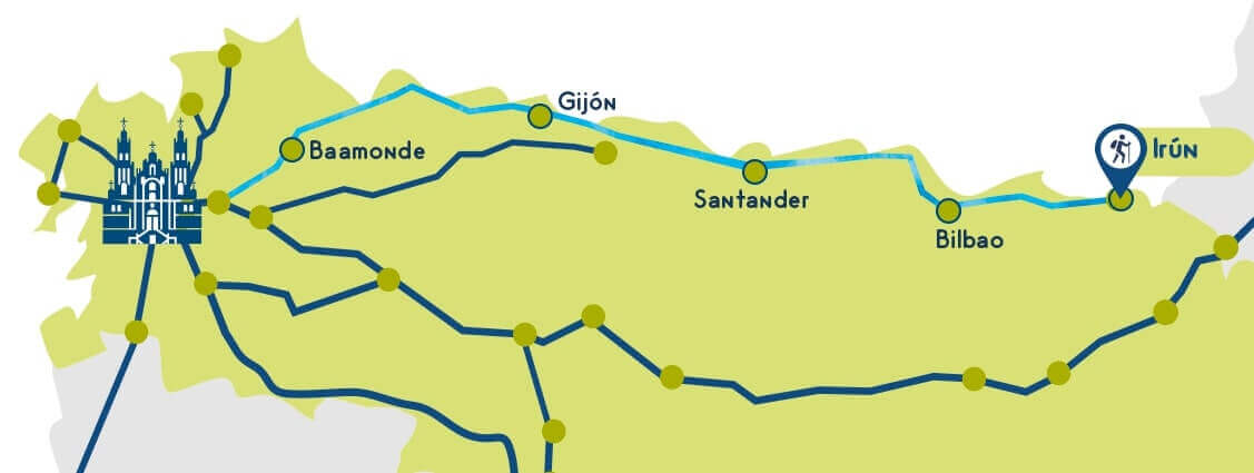 Mapa Camino del Norte