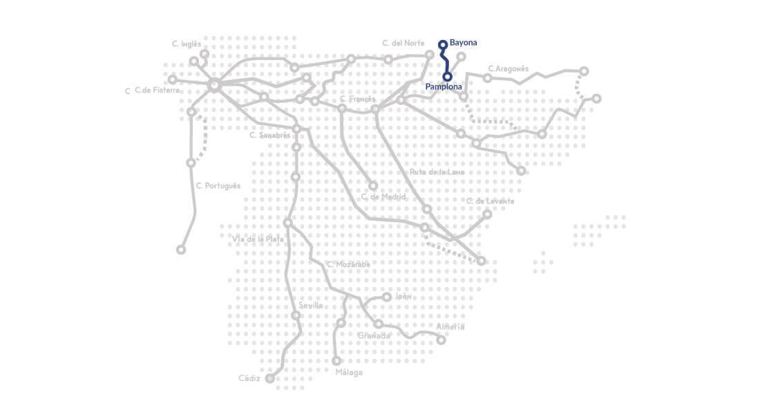 mapa camino Baztanés