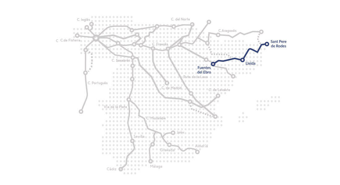 mapa camino catalán