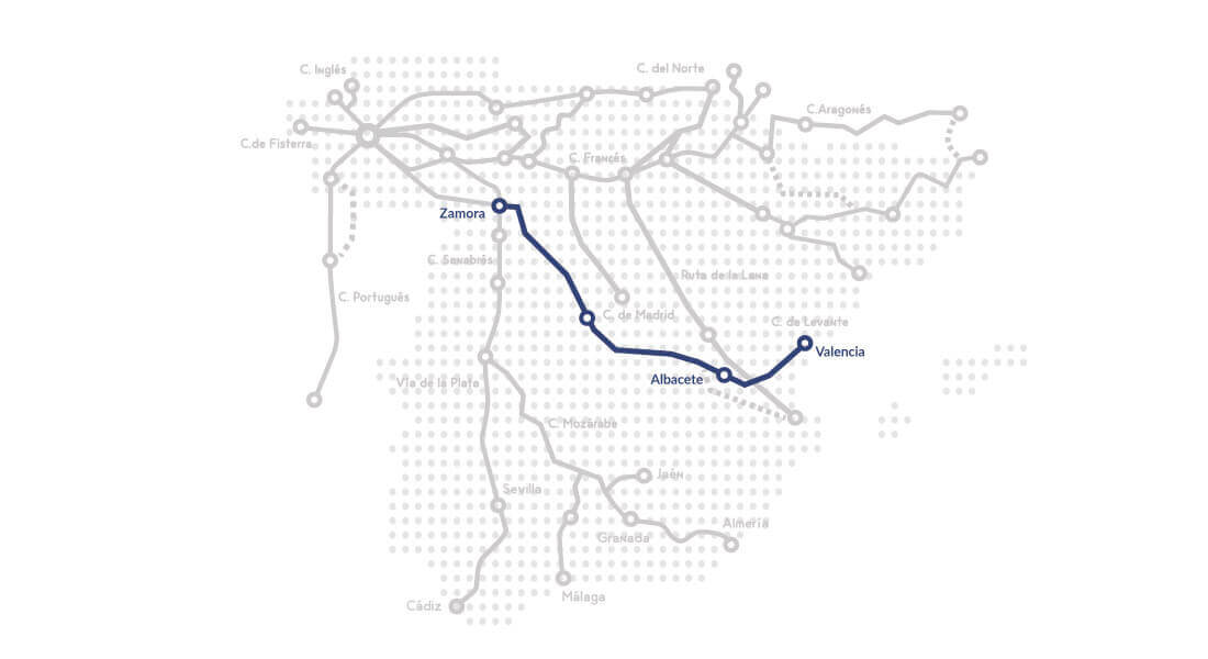 mappa Cammino di levante