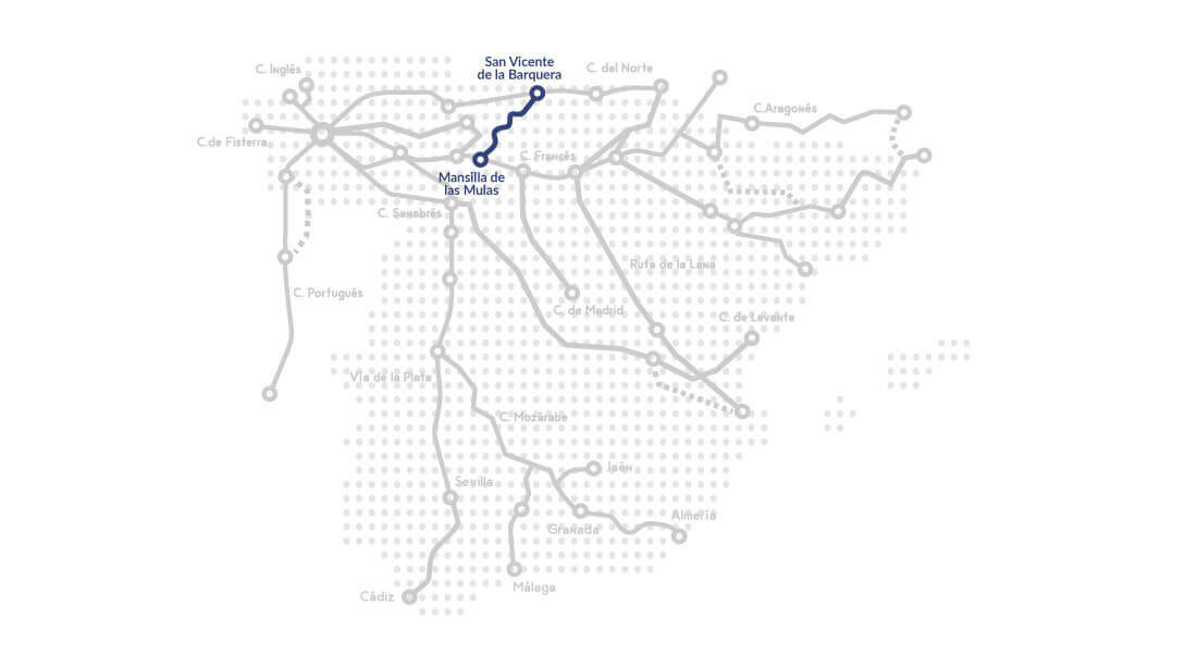 mapa camino vadiniense